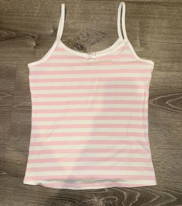 Pink X Frankie’s Bikinis Set Peony Stripe Size Small Top XS Shorts - Image 4
