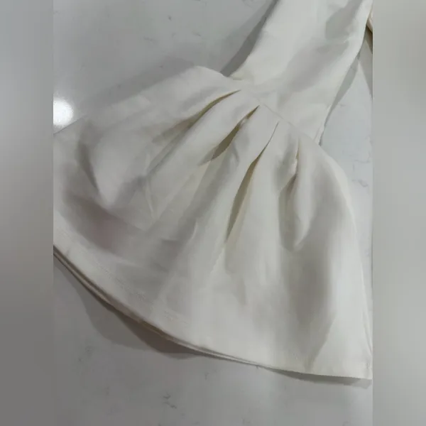 Just Me Elegant White Bell Sleeve Dress - Image 5