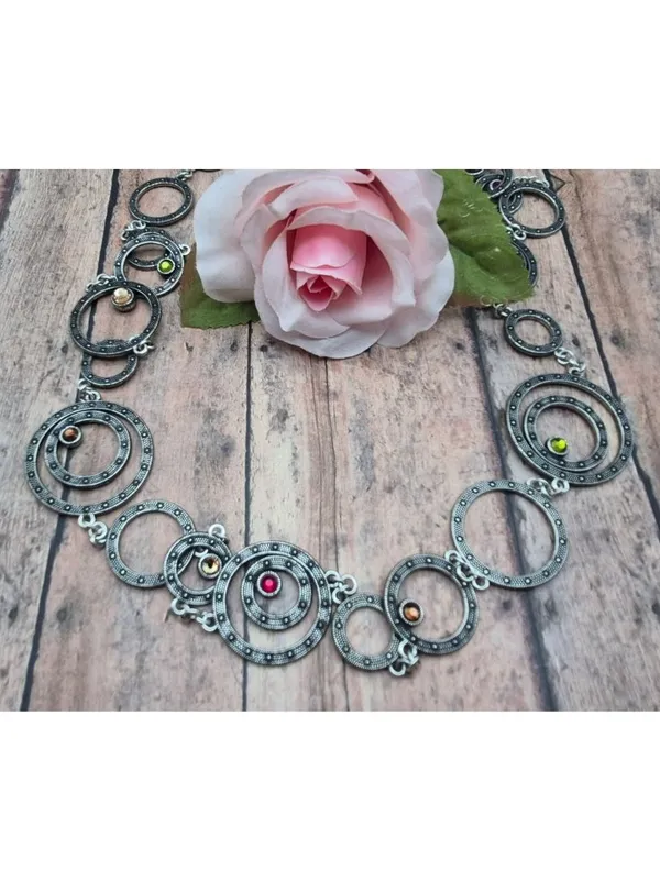 Brighton 36" TOWNSEND Silver Plated Stations and Crystal Long Statement Necklace - Image 4