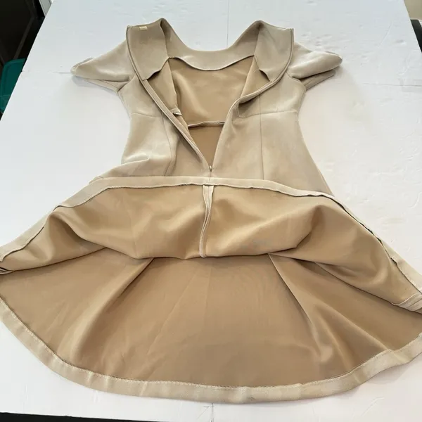 Calvin Klein Faux Suede Fit And Flare Dress‎ Size 6 - Image 6