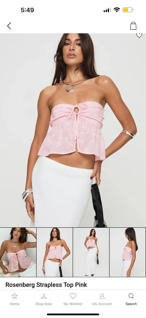 Princess Polly Rosenberg Strapless Top Pink - Image 2