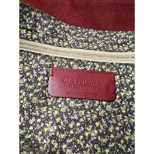 bag crossbody shoulder burgundy suede large Bess Croute messenger flap Ox Blood - Image 8
