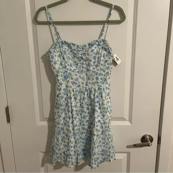 NEW Altar’d State Blue Floral Mini Dress Size Medium NWT - Image 5