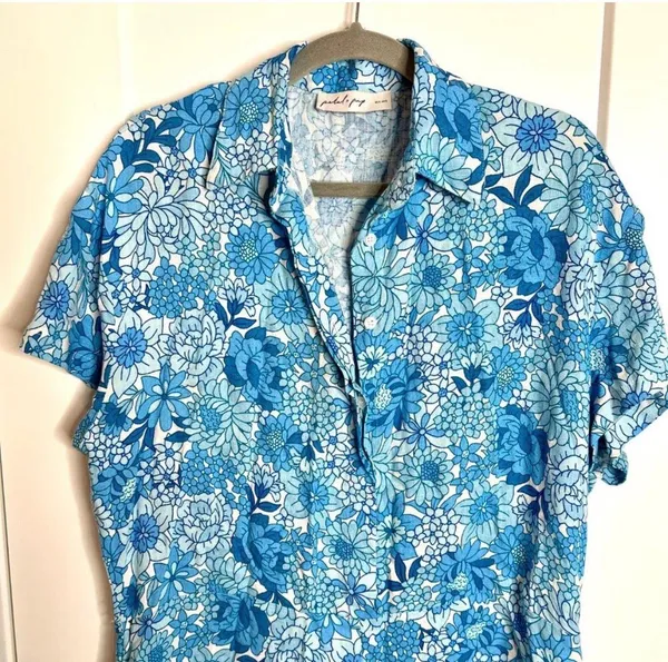 Petal and pup blue floral romper - Image 5
