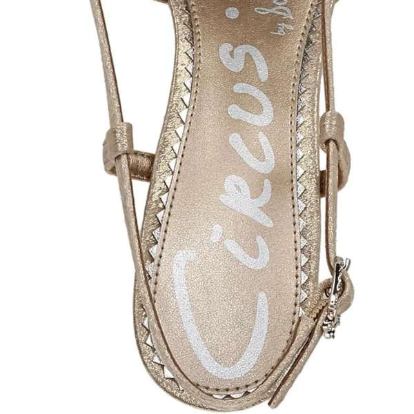 Circus by Sam Edelman NY Monica Gold Metallic Slingback Heels Bow Detail Women’s Size 9 - Image 5