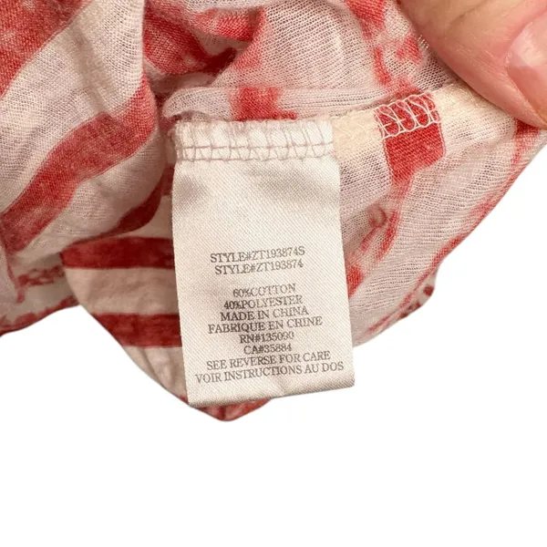 Z Supply Red and White Striped Long Sleeve Crewneck Top Size M - Image 6