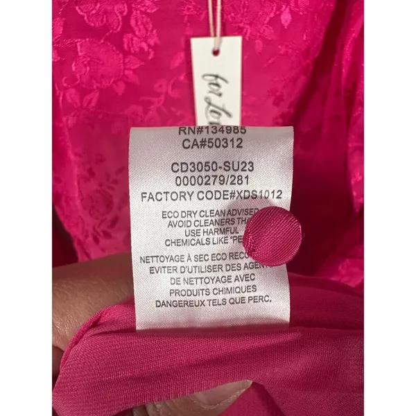 For Love & Lemons Deliza‎ Mini Dress Pink Womens Size M Jacquard Feminine - Image 11