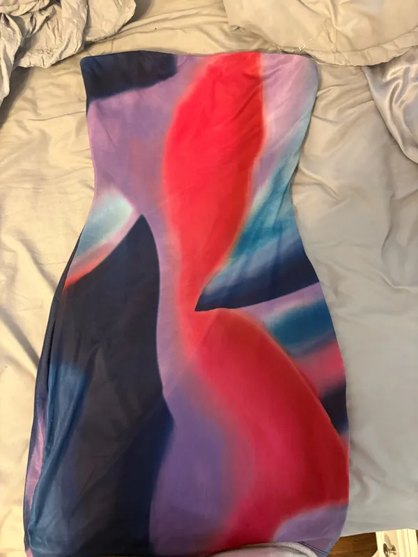 Windsor Strapless mini Dress - pink, Blue, Purple - Image 2