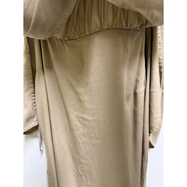 Indah Womens Tan Rayon Popover Mini Dress Flower Shell Buttons Size S Khaki Boho - Image 5
