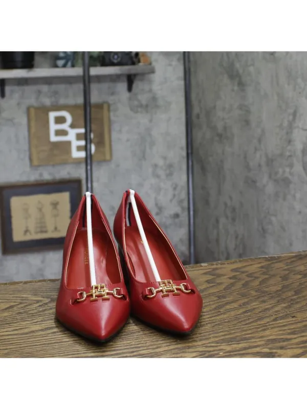 NWT Tommy Hilfiger Womens Nanya Block Heel Pumps TWNANYA Red 7.5M - Image 9