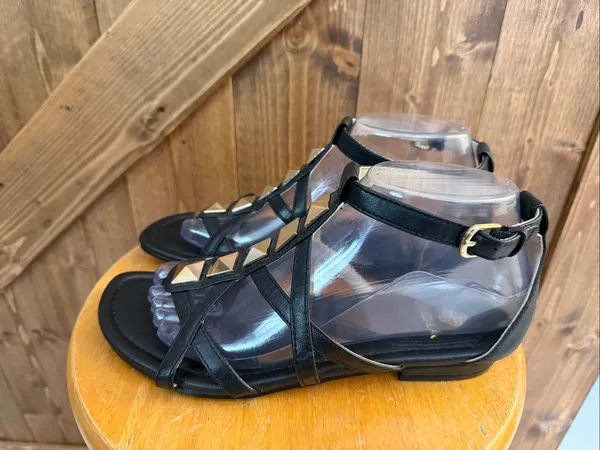Isola Women’s Black Studded Gladiator Sandals Size 7.5M - Image 3