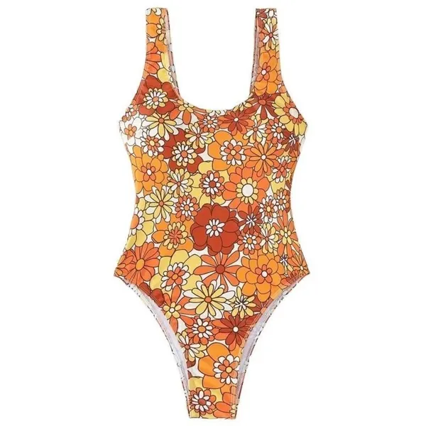 SheIn NWT Cheeky Floral One Piece Swimsuit Sz Med - Image 3