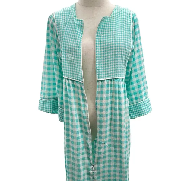 Leisure Life Vintage Gingham Lounge House Dress XL - Image 10