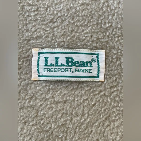 L.L. Bean Beige Fringed Scarf Tan - Image 6