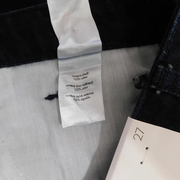 NWT!! WEWOREWHAT Low Rise Dad Jeans Dark Wash Blue Raw Hems Denim Casual Size 27 - Image 14