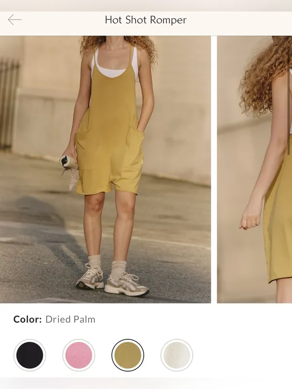 NWOT Free People FP Movement Hot Shot Romper - dried palm yellow tan- Small *IR* - Image 7