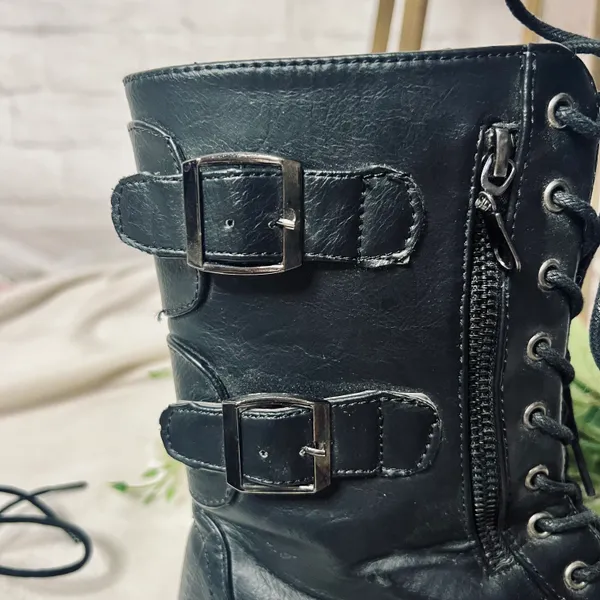 Rue 21 Leather Combat Boots - Image 7