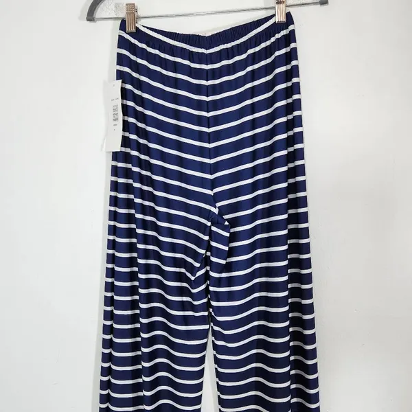 Sunny Leigh Navy and White Pull-on Pants NWT Size Small Nautical Stripe Pants - Image 5