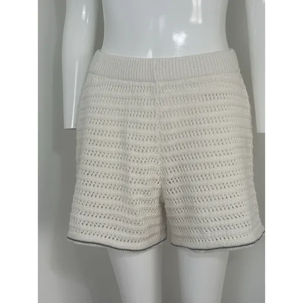 Wild Fable Women’s High Waist Crochet Knit Shorts Beach Cover Up Summer Resortwear Size M - Image 3
