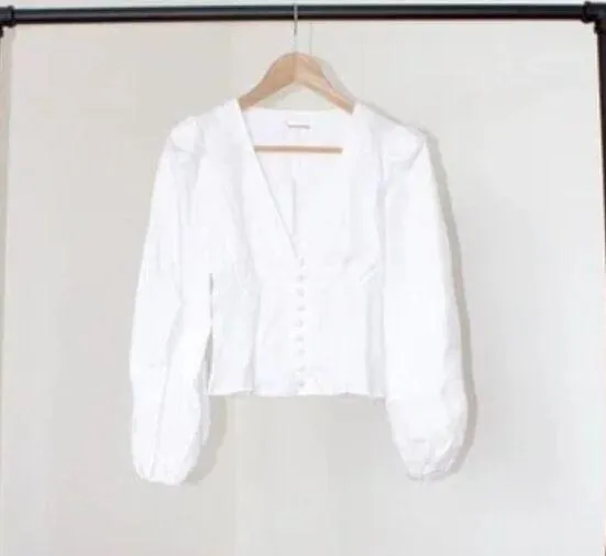 1HR SALE ⚡Reformation Aryn Top (White) - Image 3
