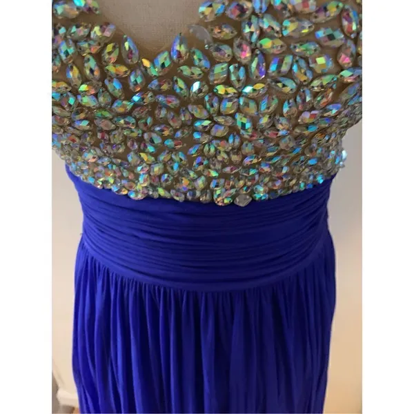 Prom dress blue long blue dress prom or fancy dress up event size 6 - Image 4