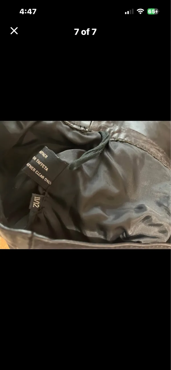 omen’s/Junior Black Leather Skirt 11/12 - Image 7