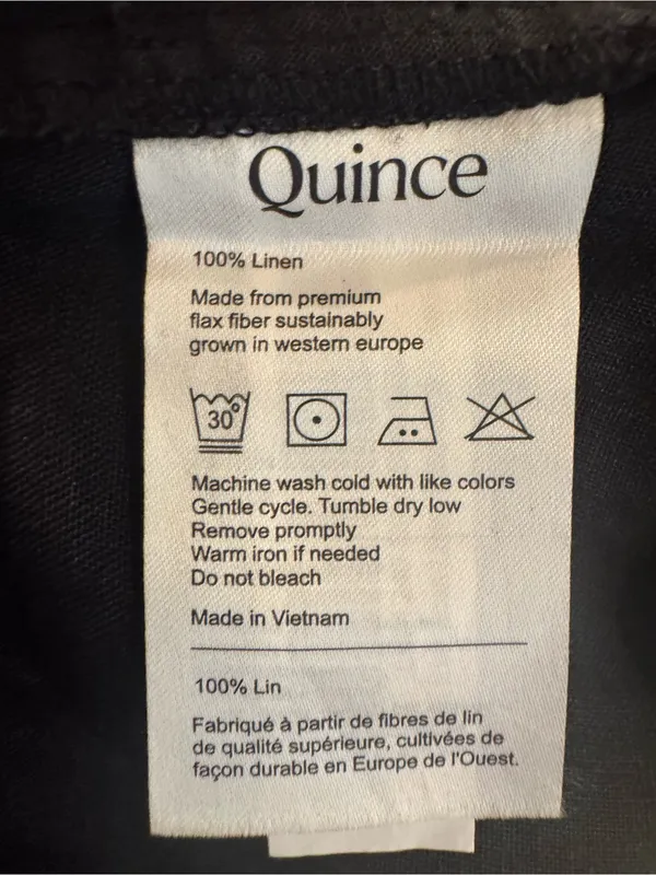 Quince 100% European Linen Midi Slip Skirt in Black - Size XL (EUC) - Image 5