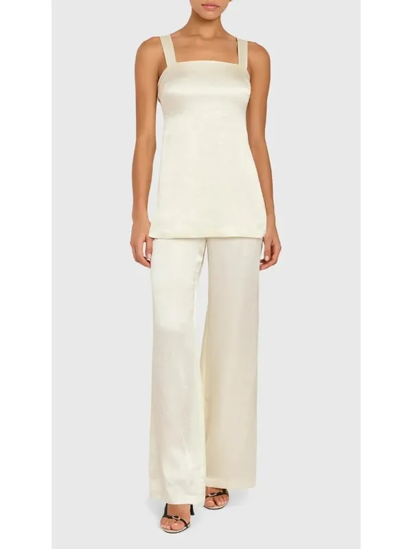 Amanda Uprichard Mariko Top in Ivory Small New Womens Sleeveless Tank Tunic - Image 15