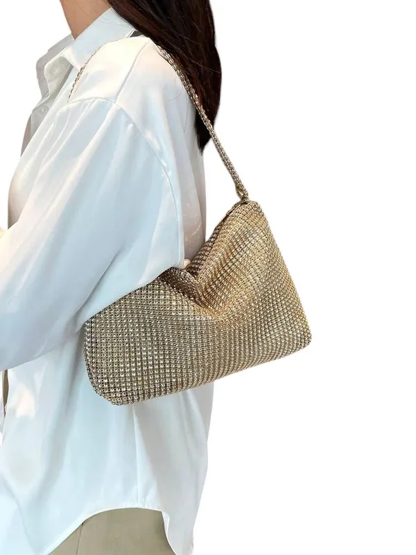 Madden Girl Gold Sequin Glitter Mini Shoulder Bag - Image 2
