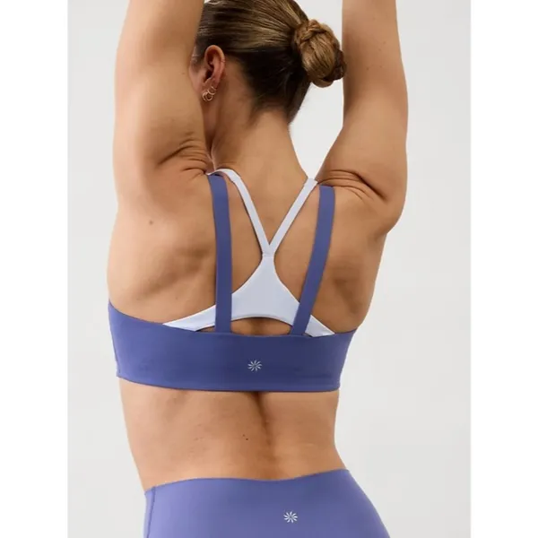 New Athleta S Double Up Sports Bra Small Cup D-DD Dusk/Gossamer - Image 5