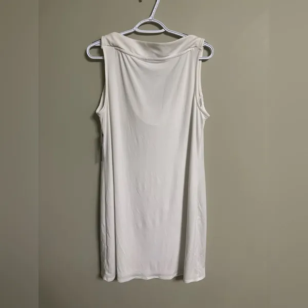 New York & Company Dress Size Large Cowl Draped Neck Stretch Sleeveless New - Image 2