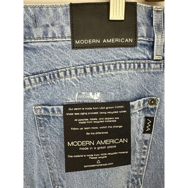 Modern American NEW Willow Full‎ Straight Jeans Size 27 Denim Smokey Blue - Image 5