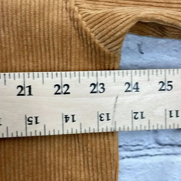 Wishlist Apparel Corduroy Mustard Color Schaket with Doleman sleeves S/Medium - Image 10
