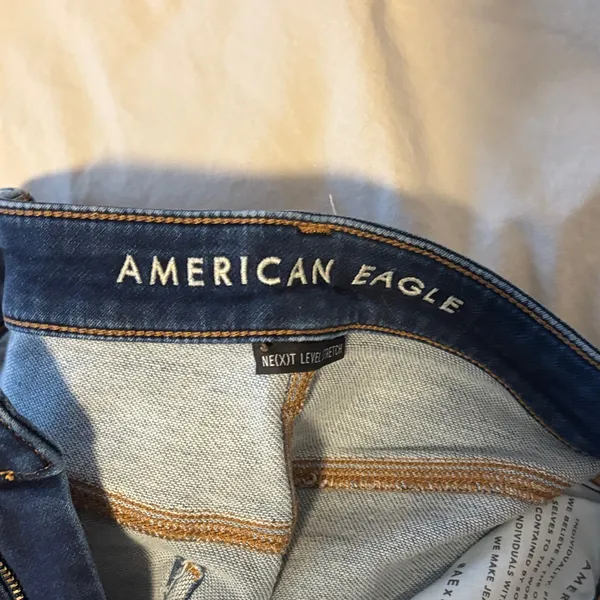 American Eagle Outfitters Women's Dark Blue Skinny Jeans - Image 2