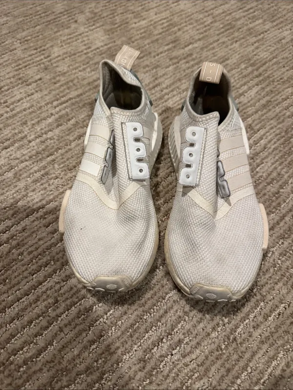 adidas Men's Slip-On Sneakers in Beige, White and Gray - Image 2