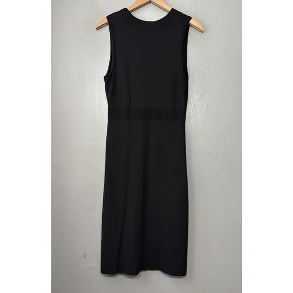 Ann Taylor Sleeveless Sweater Dress Size Small Black Preppy Classic Chic Midi - Image 6
