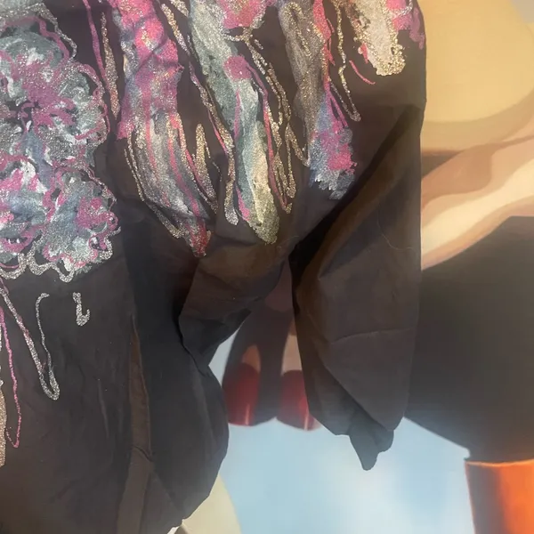Cindy Collin’s painted sparkle embellished 1980s top - Image 5