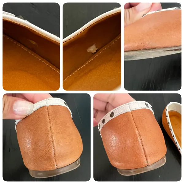 GUC J. CREW Camel Studded Round Toe Flats - Image 12
