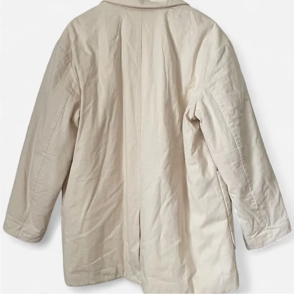Madewell Undyed Padded Blazer Jacket in Natural Womens XL - Image 8
