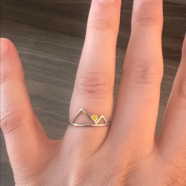 Pura Vida Size 7 Silver Mountain Ring - Image 3
