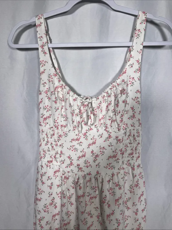 Hollister Womens Pink Floral Maxi Dress Xs - Image 2
