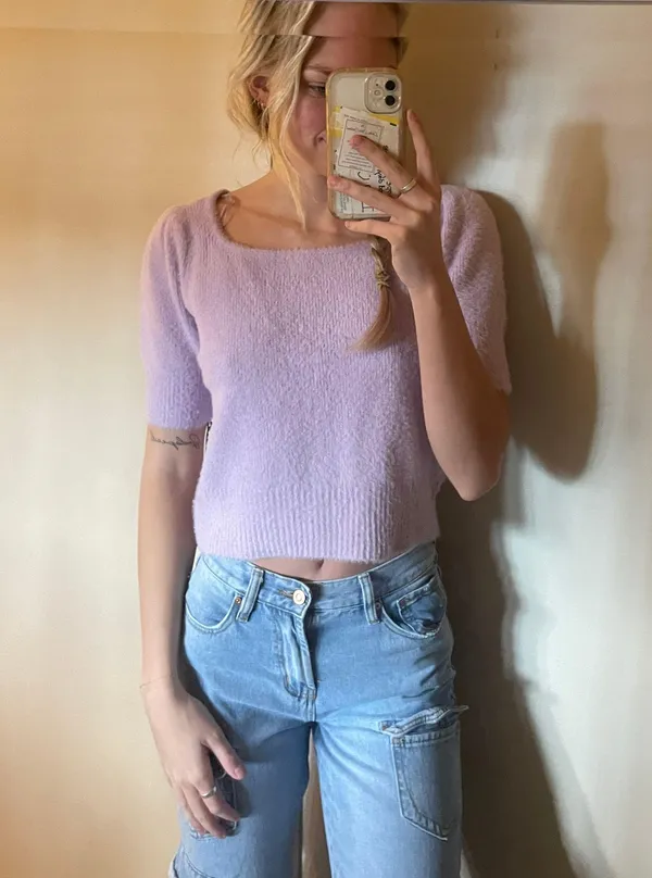 Happily Grey Purple Sweater - Image 2
