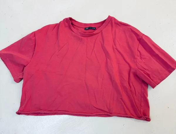 zara crop top pink size L - Image 4