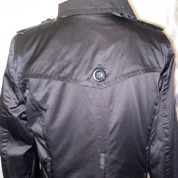 London Fog Black Trench Coat - Image 4