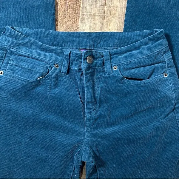 Patagonia Teal Blue Organic Cotton Corduroy Pants Women's 27 Short / 4 Straight - Image 3
