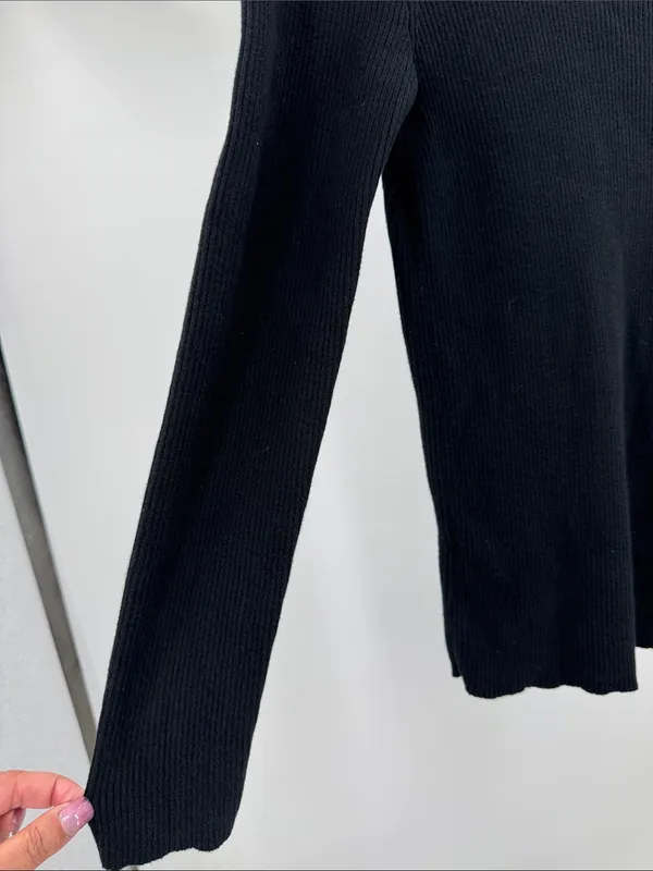 Lauren Ralph Lauren Ribbed Turtleneck Sweater Black M fall winter minimalist - Image 5