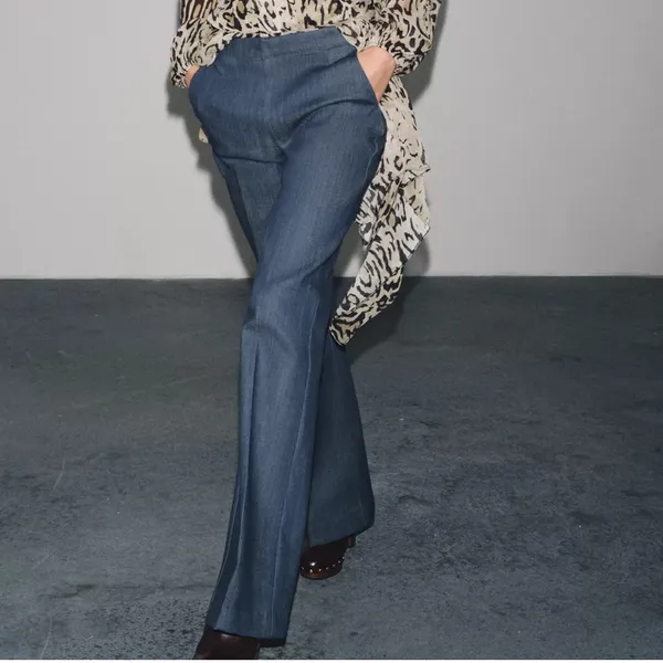 Zara NWT blue pants - Image 9