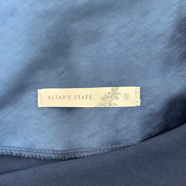 Altar’d State Navy Blue Cowl Neck Dress Sz S - Image 9