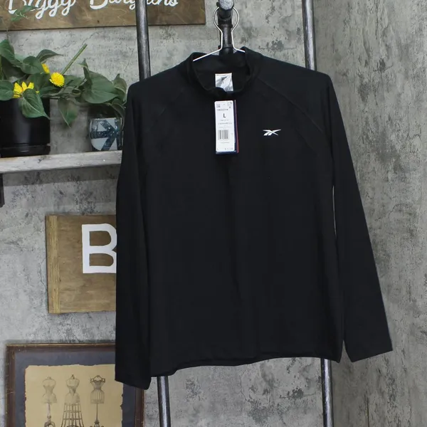 NWT Reebok Women's Identity Performance 1/4 Pullover Top 100202714 Black L - Image 3