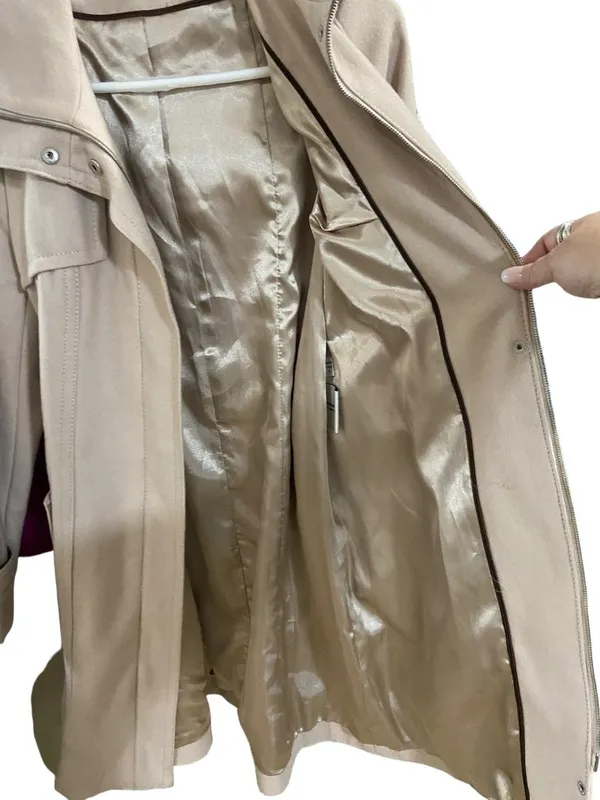 Kenneth Cole New York Peacoat Beige Size 6 Y2K Neutral Old Money Classic Preppy - Image 4